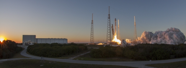 В ходе запуска Falcon 9 на орбиту вышли все 11 спутников