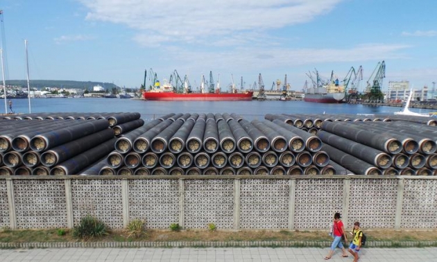 Трубы для газопровода «Южный поток» в болгарском порту Варна