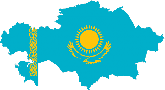 Флаг-карта Казахстана