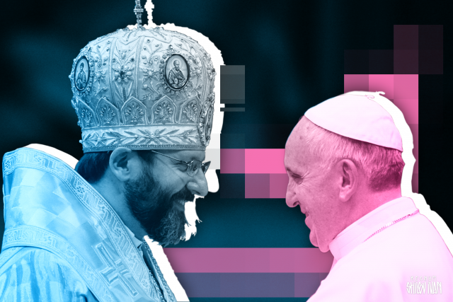 Архиепископ Святослав Шевчук и папа Римский Франциск