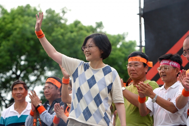 Цай Инвэнь после избрания председателем Демократической партии Тайваня. 2008