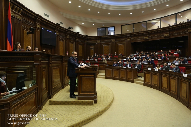 Никол Пашинян в Национальном собрании РА 