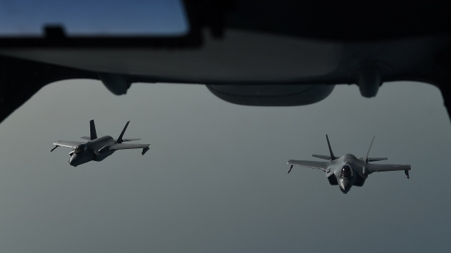 Два F-35A ВВС США в патрулировании над Ираком. 2019