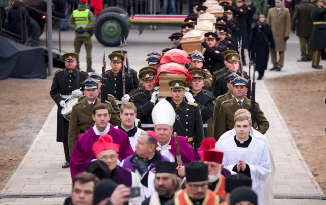 Церемония перезахоронения участников восстания 1863-1864 гг. 22 ноября 2019. Вильнюс 