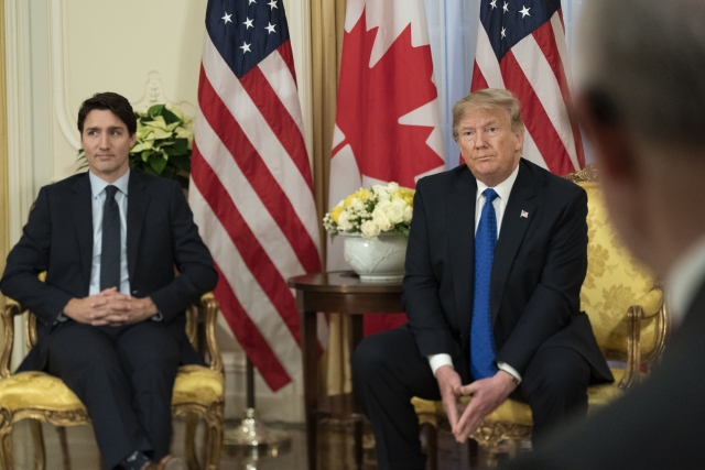 Джастин Трюдо и Дональд Трамп. Саммит НАТО в Лондоне, 3 — 4 декабря 2019 года