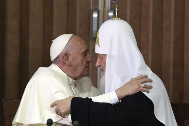 Папа Франциск и патриарх всея Руси Кирилл 