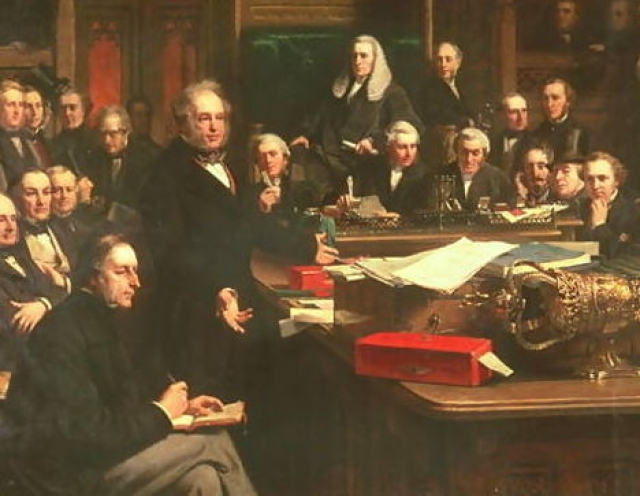 Джон Филлип. Выступление лорда Пальмерстона в Палате общин. 1860