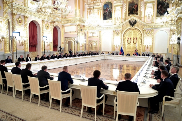 Встреча с представителями российского бизнеса в Кремле 
