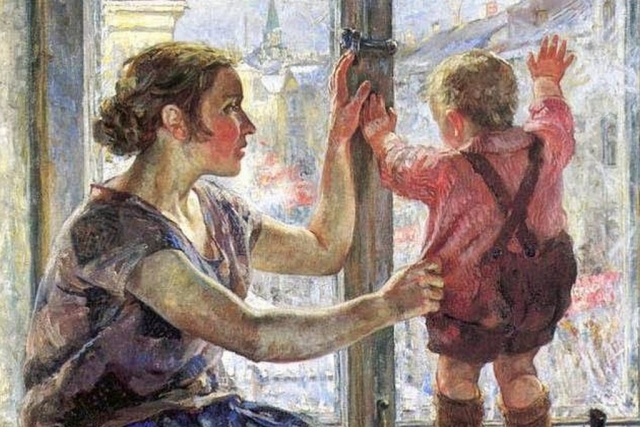 Николай Терпсихоров. Окно в мир (фрагмент). 1928