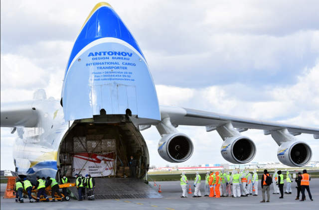 Самолет АН-225 14 апреля прибыл в Польшу с грузом из Китая