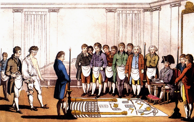 Посвящение в масоны. Франция, 1745