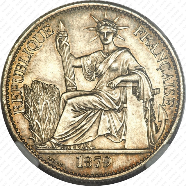 Геката на монете Французской республики.1879 г