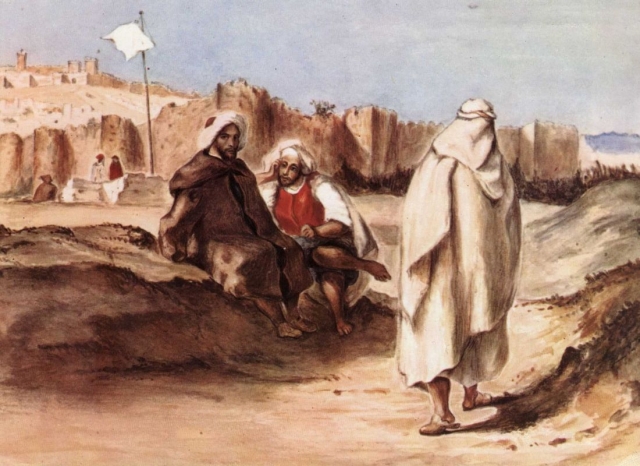 Эжен Делакруа. Арабы перед городом Алжиром. 1832