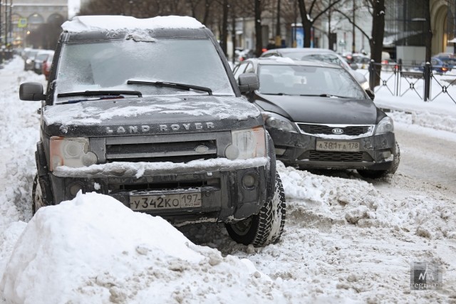 Сугробы на дорогах 