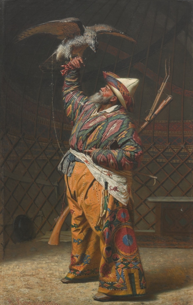 Василий Верещагин. Богатый киргизский охотник с соколом. 1871