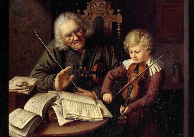 Константин Шрётер. Урок музыки. 1828
