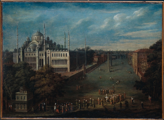 Ванмур Жан-Батист — Великий визирь пересекает Ат Мейдан (площадь Лошадей), покинув Голубую мечеть, 1737