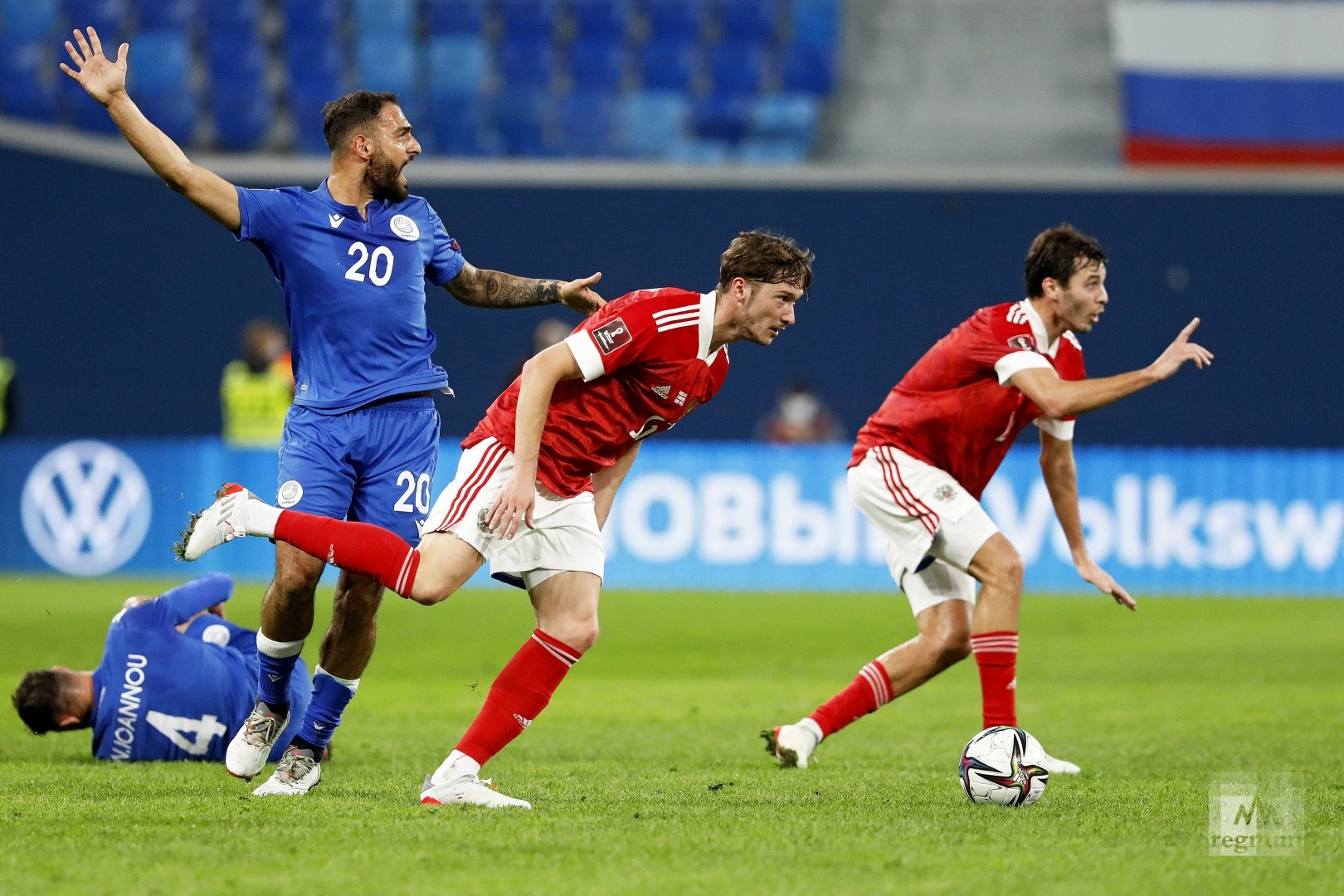 Отборочный матч чемпионата мира-2022 по футболу между командами сборных Россия и Кипр 
