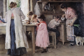 Константин Маковский. На кухне. 1913