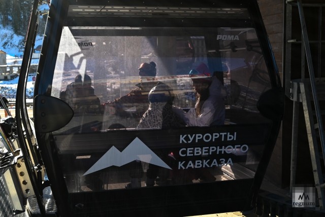 Канатная дорога ведущая на Северный склон горнолыжного курорта «Архыз»