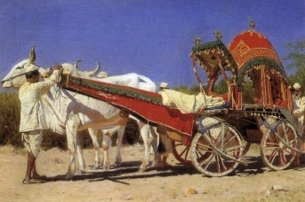 Василий Верещагин. Повозка богатых людей в Дели. 1875