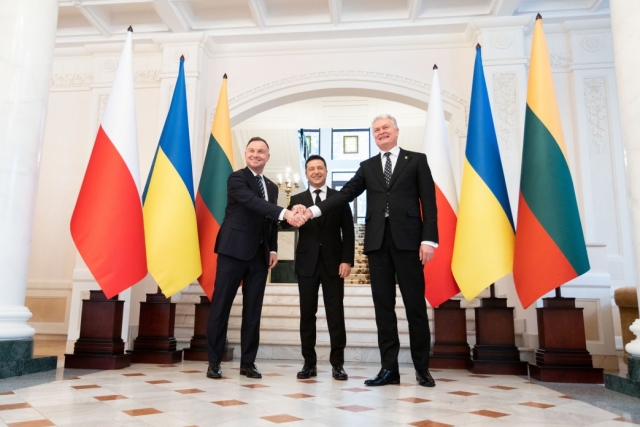 Встреча Владимира Зеленского с Президентом Литовской Республики Гитанасом Науседой и Президентом Республики Польша Анджеем Дудой. 2021 