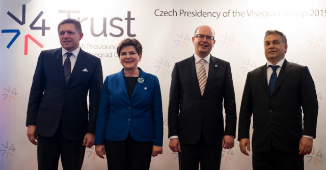 Встреча лидеров Вишеградской группы в Праге. 2015 