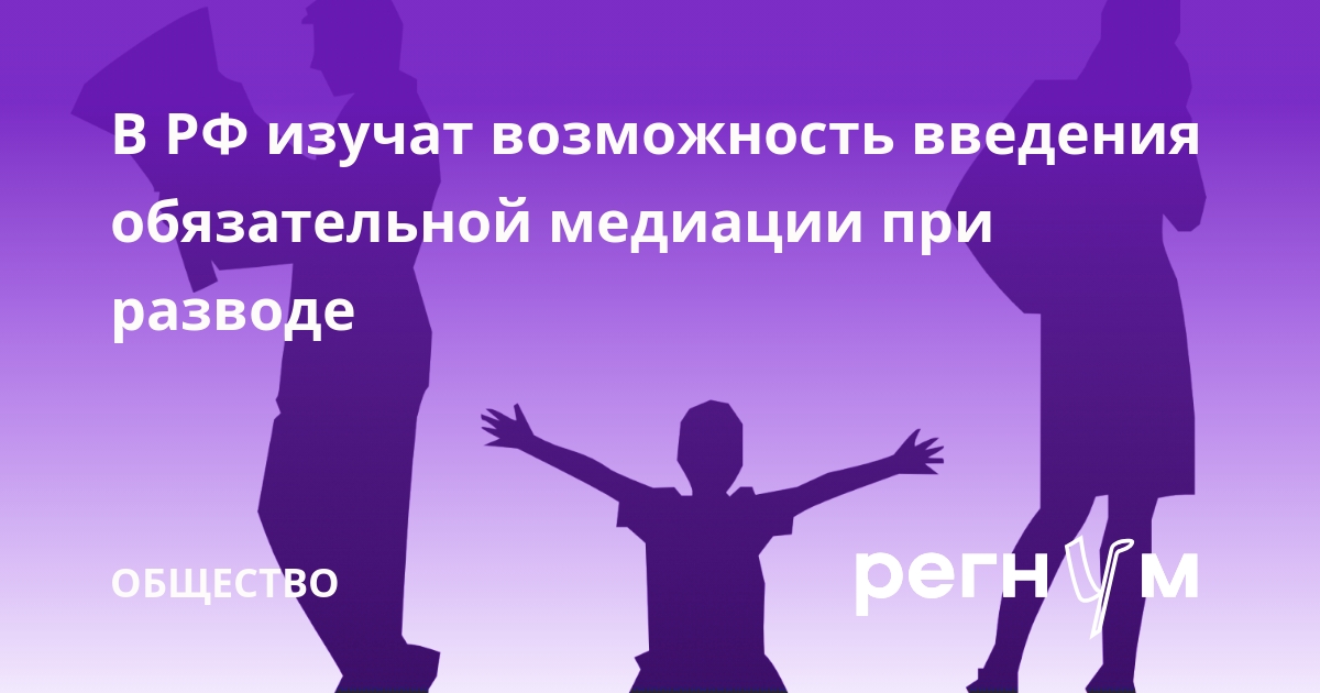 В РФ изучат возможность введения обязательной медиации при разводе