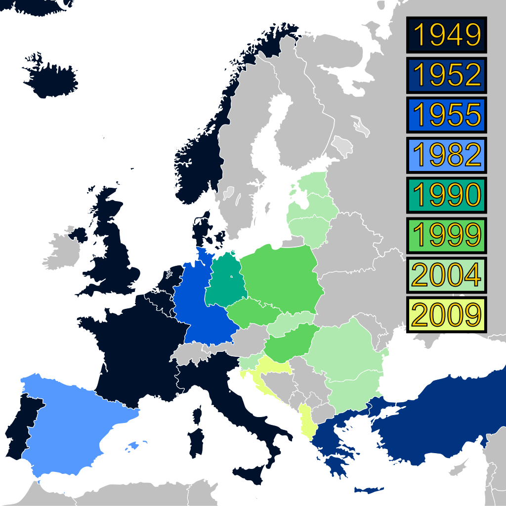 Карта нато в 1949