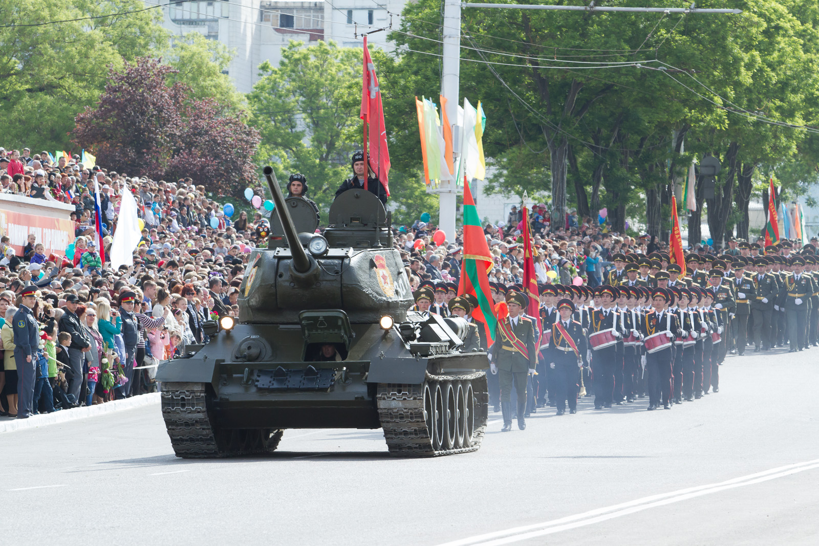 Военный парад в Приднестровье.