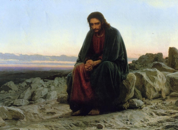 Иван Крамской. Христос в пустыне. 1872