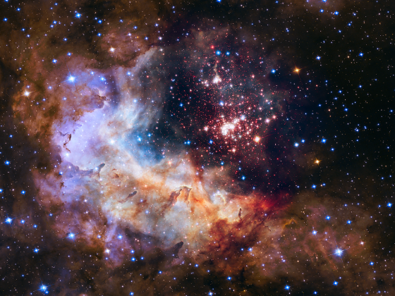 Фотография звездного скопления. Снимок сделан телескопом «Хаббл»