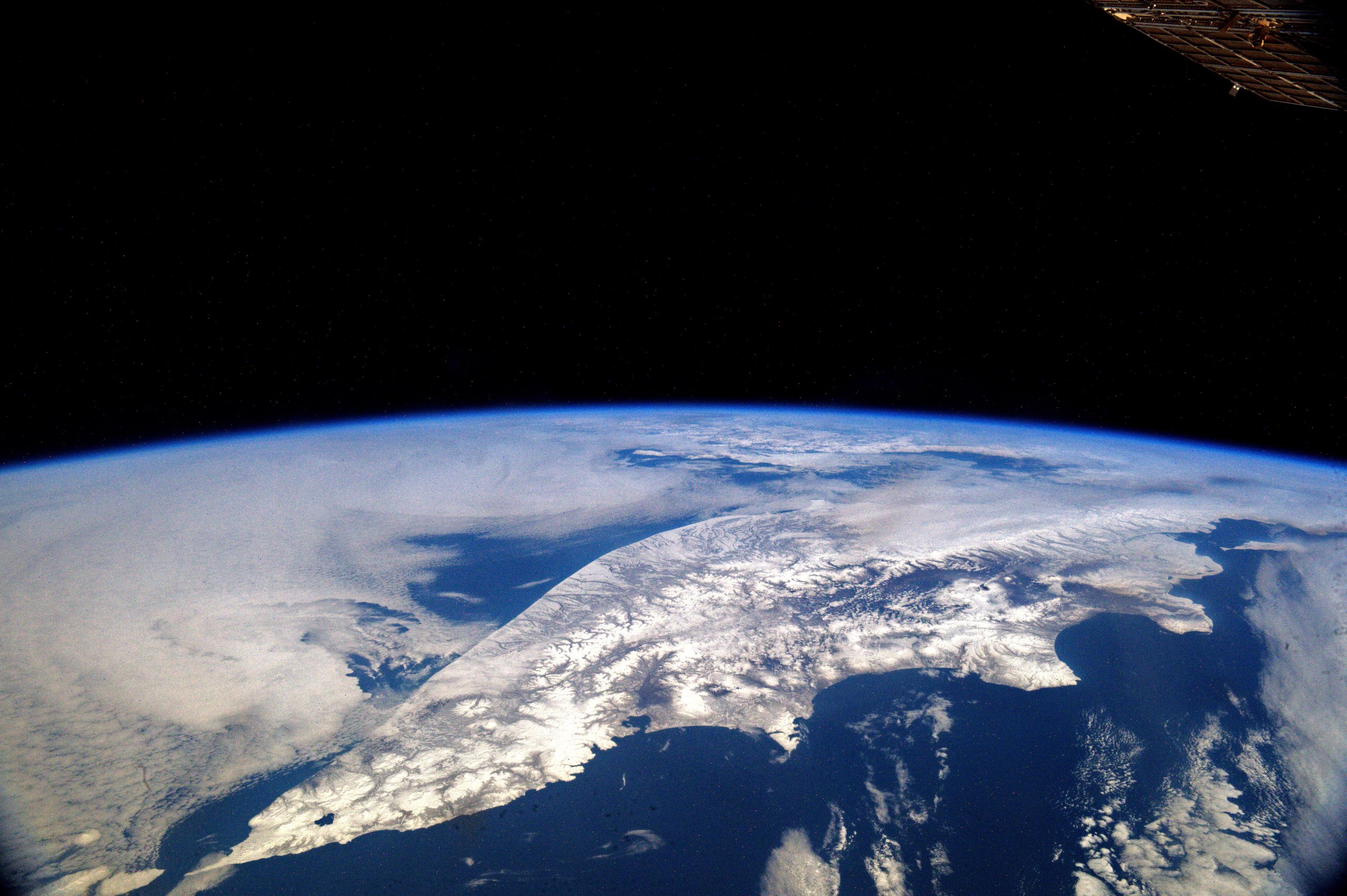 Космический снимок Камчатки