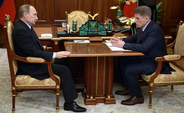 Встреча Владимира Путина с Олегом Кожемяко