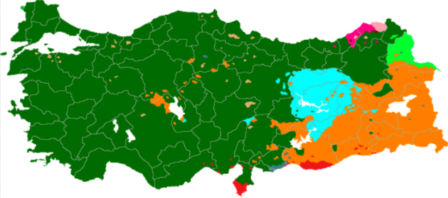 Курды в турции карта