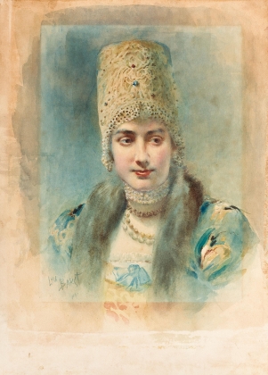 Леон Бакст. Девушка в кокошнике. 1903