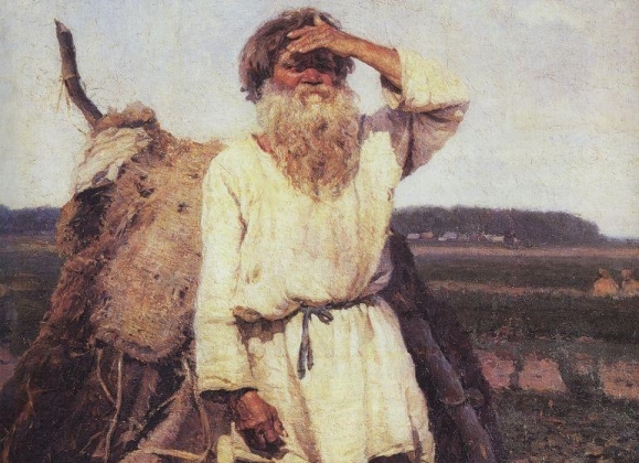 Старик-огородник (фрагмент). Василий Суриков. 1882