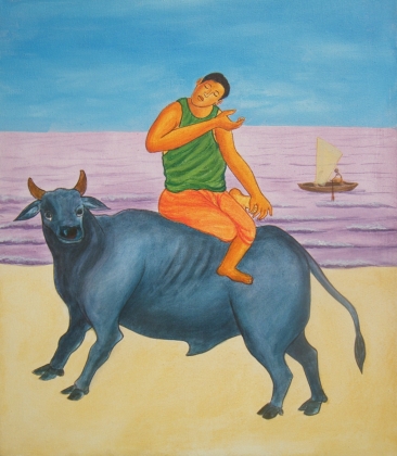 Езда верхом — иллюстрация из книги профессора Адинараяна