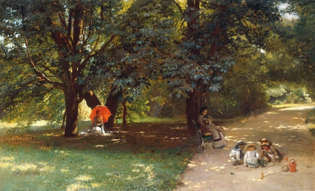 Константин Маковский. В парке. 1881