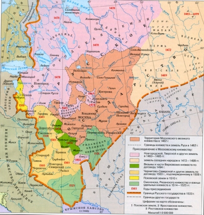 Расширение Московской Руси в конце XV — начале XVI веков