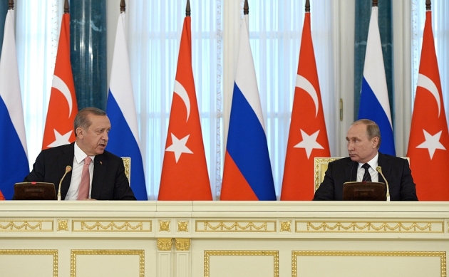 Пресс-конференция Владимира Путина и Реджепа Тайипа Эрдогана. Санкт-Петербург, 9 августа 2016 года