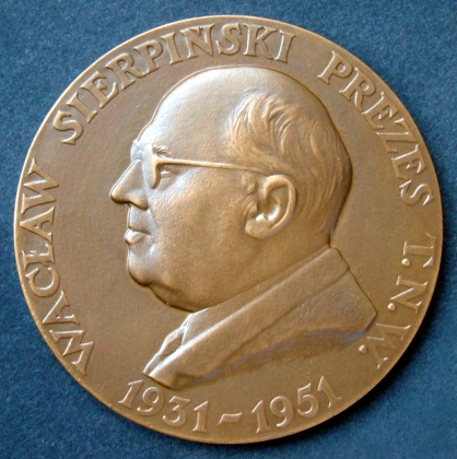 Памятная медаль в честь польского математика Вацлава Серпиньского
