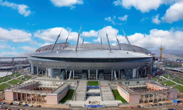 Стадион на Крестовском в мае 2016 года 