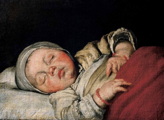Бернардо Строцци. Спящий ребёнок. 1607