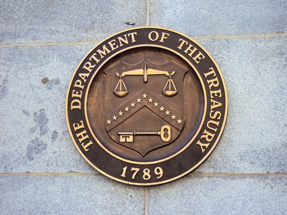 Эмблема министерства финансов США
