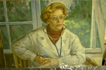 Гогин Борис. Портрет врача Мягковой М.А.. 1976