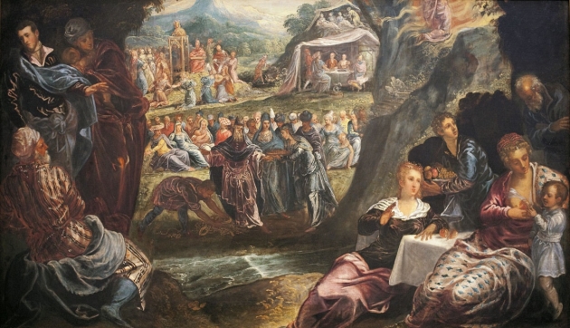 Тинторетто (Якопо Комин). «Поклонение золотому тельцу», 1560 год