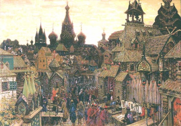 Аполлинарий Васнецов. Улица в Китай-городе. XVII век