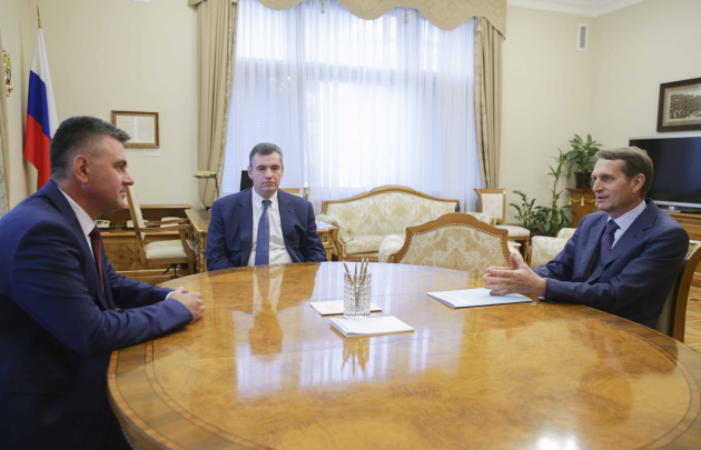 Chairman of the Supreme Council of Transnistria Vadim Krasnoselsky met with Speaker of the State Duma of the Russian Federation Sergei Naryshkin