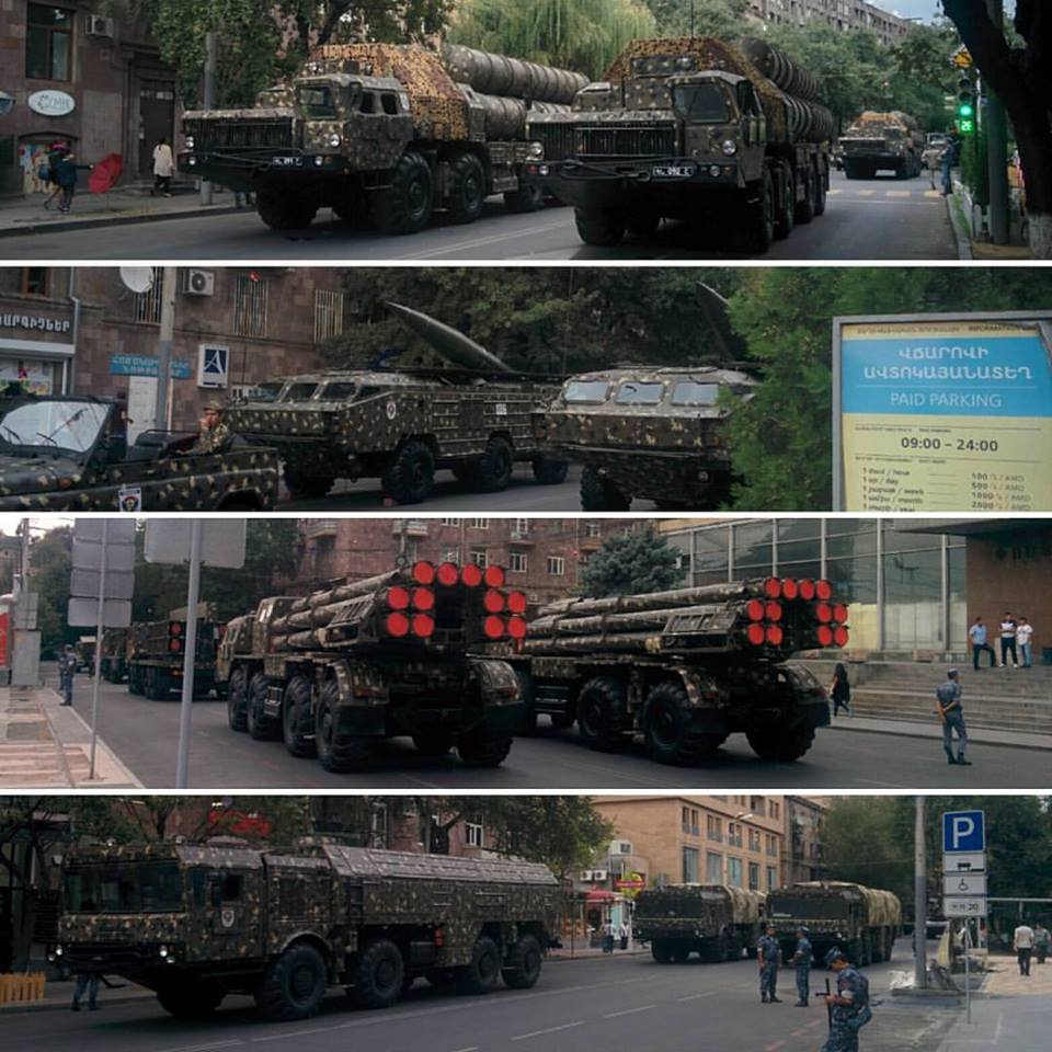 Репетиция военного парада в Ереване 16 сентября 